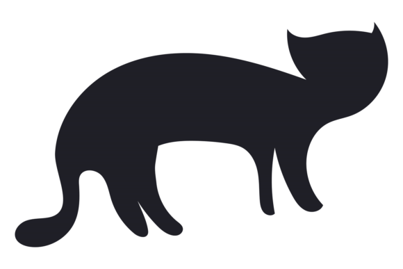 Download Black Cat Silhouette. Kitten Shape. Pet - Black cat silhouette Collection