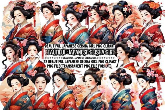 Download Beautiful Japanese Geisha Girl PNG - Premium Resources