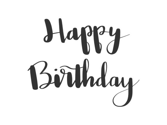 Download Cut File Happy Birthday Lettering - Premium Resources